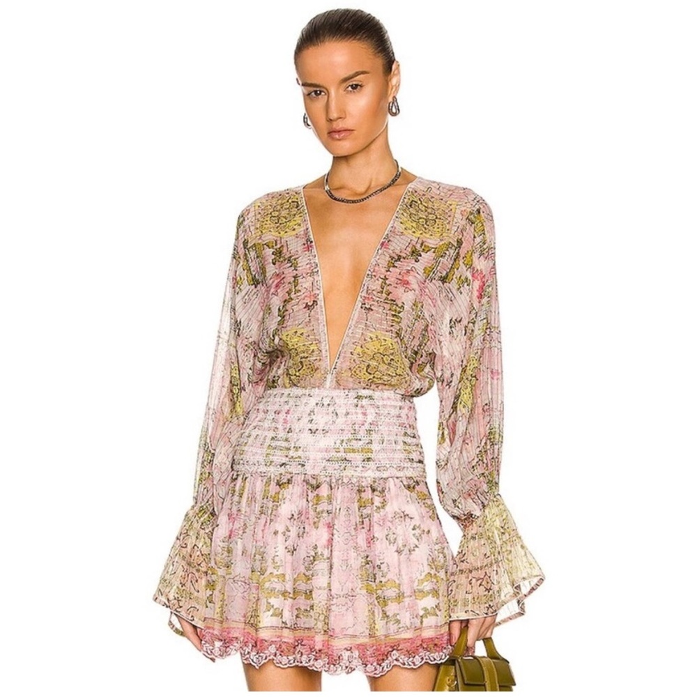HEMANT and NANDITA Floral Bodysuit Skirt Set